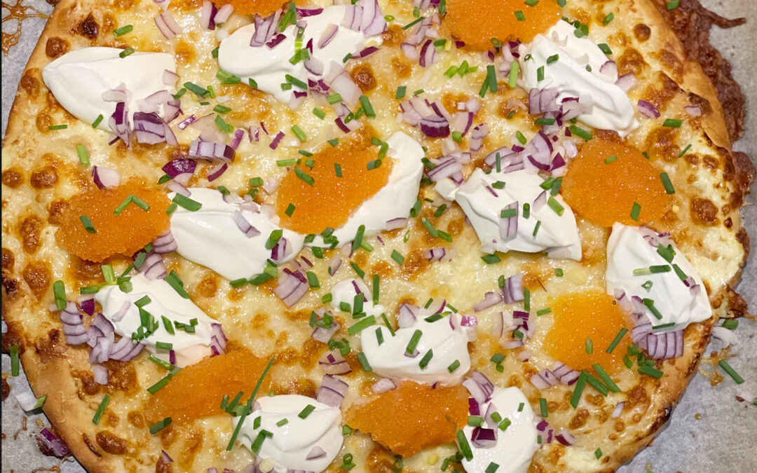 Löjromspizza Bianco